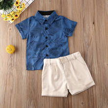 Baby Boy 2 pieces Summer Clothes Set Short Sleeve Shirt Tops short Pant set for toddler kids boy outfit children clothing 2024 - buy cheap