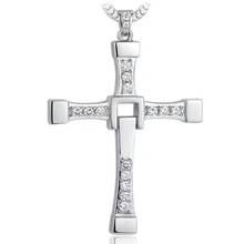 Collar con colgante de cruz de plata de ley 925, colgante de Cruz tallado Vintage, hecho a mano, joyería de Cruz 2024 - compra barato