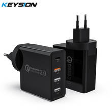 Сетевое зарядное устройство KEYSION с 4 USB-портами и поддержкой быстрой зарядки, 48 Вт 2024 - купить недорого