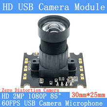 2MP 85° Zero Distortion Low illuminance 1080P HD MJPEG 60FPS High Speed USB Camera Module Android Linux UVC Webcam Microphone 2024 - buy cheap