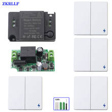 ZKRLLF 433 МГц переключатель универсальный беспроводной пульт дистанционного управления AC 220 В 10Amp 1CH RF релейный приемник передатчик для светодиодный/светильник/лампа вентилятора 2024 - купить недорого