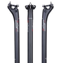 BALUGOE Bicycle Seatpost Carbon Fibe 3K/UD 25.4/27.2/30.8/31.6mm MTB Seat Tube 350/400mm Road Bike Seat Post Bicycle Accessories 2024 - buy cheap