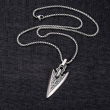 Vintage Viking Arrow Pendant Neckalce Men Women Simple Chain Stainless Steel Long Necklaces Minimalism Jewelry Wholesale 2024 - buy cheap