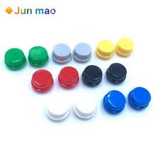 Tapas de botón táctiles redondas, para interruptores táctiles de 12x12x7,3mm, 5 colores, 12x12x7,3mm, A24, 20 unids/lote 2024 - compra barato