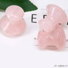 1PC Gua Sha Natural Rose Quartz Mushroom Facial Back Foot Acupuncture Massage Scraper Facial And Eye Lifting Massage Tool 2024 - buy cheap