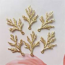 10 Pcs/Lot Alloy Creative Gold Branches Pendant Buttons Ornaments Jewelry Earrings Choker Hair DIY Jewelry Accessories Handmade 2024 - buy cheap