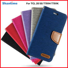 PU Leather Flip Case For TCL 20 5G T781H T781K Business Case For TCL 20 5G Card Holder Silicone Photo Frame Case Wallet Cover 2024 - buy cheap