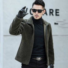 2020 New Men Winter Two Side Wear Turn-down Collar Coat Male Real Lamb Fur Jacket Man Sheep Shearling Outwear Short Overcoat 149 2024 - купить недорого