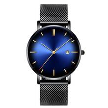 New Men Watches Luxury Famous Brand Watch Men's Stainless Steel Mesh Calendar Watch Mens Casual Quartz Watch Relogio Masculino 2024 - buy cheap