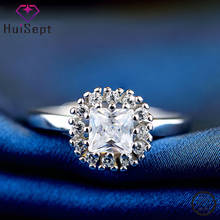Huisept anéis 925 jóias de prata esterlina com aaa zircon pedras preciosas anel de dedo aberto acessórios de moda para festa de casamento feminino 2024 - compre barato