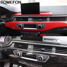 Tomefon para audi a4l a4 b9 2017-2019 lhd centro médio console painel de controle ar condicionado interruptor botão covertrim abs 2024 - compre barato