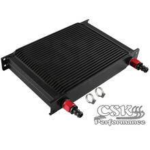 Universal 28 Row AN10 Engine 248MM 7/8-14 UNF Oil Cooler + 0° Fittings Black 2024 - buy cheap