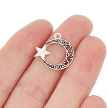30pcs/lot Tibetan Silver Moon Star Charms Pendants DIY Necklace Bracelet Jewelry Making Accessories 21x20mm 2024 - buy cheap