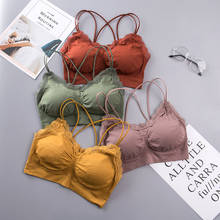 Women invisible underwear wild color sexy no steel ring beauty back U-type student basic thread bottoming lingerie bra tube top 2024 - buy cheap