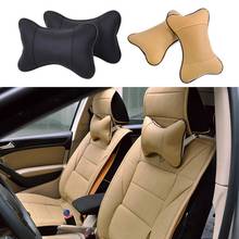 Almohada para asiento de coche, reposacabezas para conducción, cabeza y cuello, transpirable, Interior de cuero PU, 1 unidad 2024 - compra barato