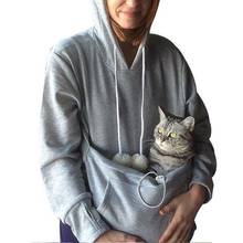 Sweatshirt Cat hoodie Pet Casual Unisex cat kangaroo pocket hoodie Sweatershirts Cat Casual Hoodie Sweater shirts Adult Version 2024 - buy cheap