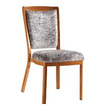 Upholstered Woodgrain Aluminum Hotel Restaurant Chair LQ-L9102 2024 - buy cheap