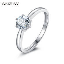 Hot Sale Round Cut Sona Solitaire Wedding Rings Women 925 Sterling Silver Engagement Rings White Gold Party Ring Free Shipping 2024 - buy cheap