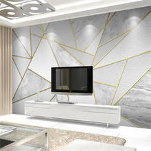Beibehang пользовательские обои 3D современный простой геометрический Мрамор ТВ задний план стены гостиной спальни декоративная живопись фотоботы 2024 - купить недорого