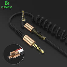 FLOVEME 3.5mm Aux Stretch Audio Cable 2m 90 Degree Angle For iPhone 11 12  Jack Gold Plated Car Male to Male Headphone Cabos 2024 - buy cheap