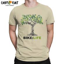 Camiseta manga curta de algodão masculina, camiseta casual com gola redonda da btm para ciclistas e bicicletas 2024 - compre barato