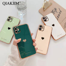 Electroplated Love Heart Phone Case For iPhone 12Pro 12 11 Pro Max XR XS X 7 8 Plus SE Shockproof TPU Protective Back Cover capa 2024 - buy cheap