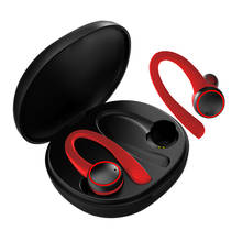 Спортивные Беспроводные наушники GDLYL, Bluetooth-наушники с крючком для ушей и микрофоном, водонепроницаемые стереонаушники с шумоподавлением для бега 2024 - купить недорого
