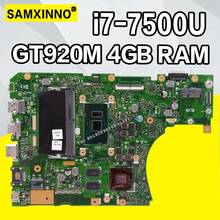 For Asus X556U X556UV X556UV Main Board X556UB X556UR Laptop Motherboard i7-7500U REV:3.0 GT920M 2GB with 4GB Memory On Board 2024 - buy cheap