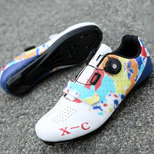 Граффити дорожная велосипедная обувь для мужчин, велосипедные кроссовки, самоблокирующиеся спортивные кроссовки для горного велосипеда, велосипедная обувь для триатлона 2024 - купить недорого
