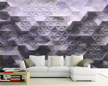 Настенные обои на заказ, Простые Модные настенные абстрактные геометрические однотонные шестигранные Mitsubishi, 3D фоновые стены 2024 - купить недорого