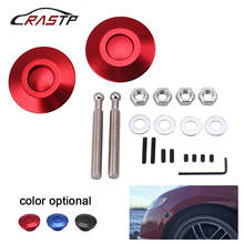RASTP-Universal  Push Button Billet Hood Pins Lock Clip Kit Engine Bonnets Lock Aluminum Car Quick Latch RS-ENL008 2024 - buy cheap