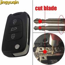 Jingyuqin Uncut/Cut Blade Service 3 Buttons Remote Folding Car Key Case Shell Cover Fob for Kia Hyundai 2024 - buy cheap