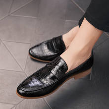 2019 primavera outono sapatos masculinos casual vestido mocassins elegante couro marrom design exclusivo confortável negócios sapatos de couro masculino 2024 - compre barato