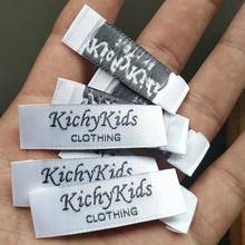 Etiquetas personalizadas para ropa, etiqueta de tela de poliéster Damasco, color gris oscuro, 1000x1,5 cm, 5,5 unidades 2024 - compra barato