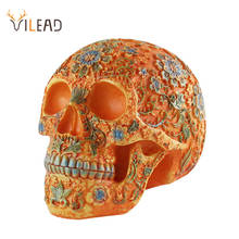 VILEAD 9 Styles of Personalized Skulls Home Decoration Art Painting Supplies Halloween Props Skull Ornaments Fashion Bar Decor 2024 - buy cheap