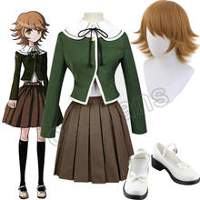 Anime danganronpa fujisaki chihiro cosplay trajes escola uniforme casaco camisa vestido roupas danganronpa trajes de halloween sapatos 2024 - compre barato