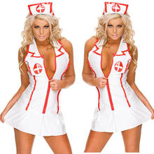 Сексуальные экзотические костюмы женские косплей медсестры форма костюм женские причудливые ромашки Корсеты Хэллоуин черная юбка атласная 2024 - купить недорого