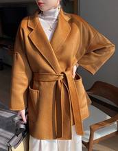 Outono inverno 2021 mulheres luxo moda de alta qualidade lã de caxemira gabarda água casaco trench coat 2024 - compre barato