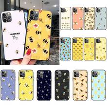 Bee Art cute cartoon floral Phone Case for iPhone 11 12 mini pro XS MAX 8 7 Plus X XS XR 2024 - buy cheap