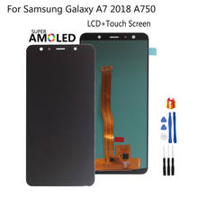 Amoled para samsung galaxy a7 2018 a750 a750f SM-A750F a750fn a750g display lcd incell tela de toque digitador assembléia 2024 - compre barato