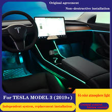 For Tesla Model3 model 3 2019 2020 2021 inter car Ambient Light lamp 64 colors decorate inter lamp touch control 2024 - buy cheap