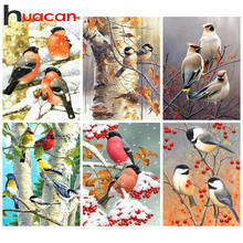 Huacan 5d pintura de diamante pássaro kits de arte de diamante bordado animal completo quadrado mosaico para decoração de casa 2024 - compre barato