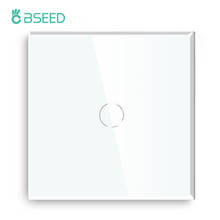 Bseed-interruptor europe, 1 gang, 1 way, padrão europeu, sensor de toque, preto, branco, dourado, 3 cores, com painel de vidro 2024 - compre barato
