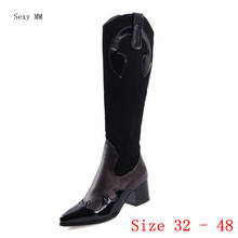 Spring Autumn Women Knee High Boots High Heel Shoes Woman Thigh High Long Boots Small Plus Size 32 - 41 42 43 44 45 46 47 48 2024 - buy cheap