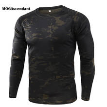 Camouflage T Shirt Men's Breathable Quick Dry Long Sleeve T-shirt Male Outdoor Sports Army Combat Tactical Military Camo Tshirts 2024 - buy cheap