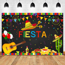 Fundo de festa de aniversário com tema fiesta mexicano, faixa para fotos, cenário para decoração de eventos 2024 - compre barato
