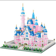 Bloques de construcción lepins para niños, juguete de ladrillos para armar Castillo de princesa rosa en 3D, serie LZ8025, 6718 piezas 2024 - compra barato