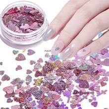 New Holo Laser Colorful Shining Cross Heart Glitter For Nails Art Japanese Korean Style Sequins For Body Face Party DIY Decor 2024 - buy cheap