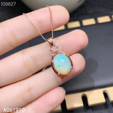 KJJEAXCMY fine jewelry 925 sterling silver inlaid Natural opal pendant Female necklace popular supports detection fashion 2024 - buy cheap