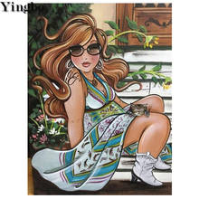 5D DIY Diamond Painting Cartoon Fat Lady Embroidery Full Round Diamond Cross Stitch Pictures Of Rhinestones Mosaic Painting 2024 - buy cheap